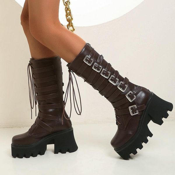 boots fashion platform women thick high heel mid calf buckle motorcycle women's autumn winter ladies shoes1, Black
boots fashion platform women thick high heel mid calf buckle motorcycle women's autumn winter ladies shoes1, Black