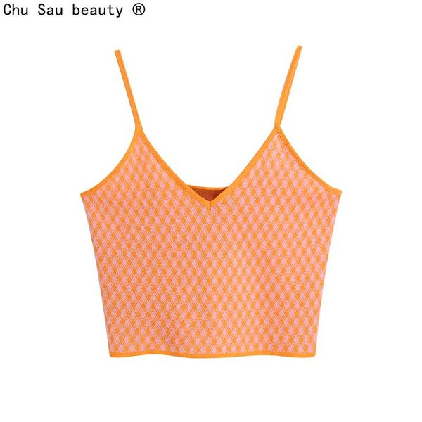 women's tanks & camis 2021 summer plaid knit v-neck camisole women slim sleeveless elastic crop fashion casual female, White
women's tanks & camis 2021 summer plaid knit v-neck camisole women slim sleeveless elastic crop fashion casual female, White