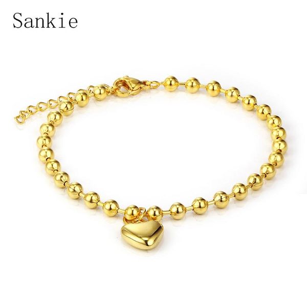 link, chain sankie classic steel ball bracelets for women gold color stainless solid heart charm bracelet wholesale fashion jewelry, Black
link, chain sankie classic steel ball bracelets for women gold color stainless solid heart charm bracelet wholesale fashion jewelry, Black