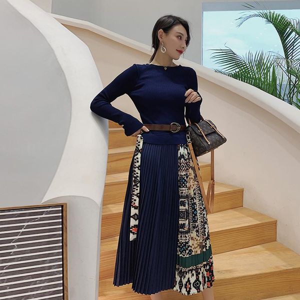 for women vintage print knitted patchwork long sleeve mid-calf length casual sweater vestidos 2021 women's tracksuits, Gray
for women vintage print knitted patchwork long sleeve mid-calf length casual sweater vestidos 2021 women's tracksuits, Gray