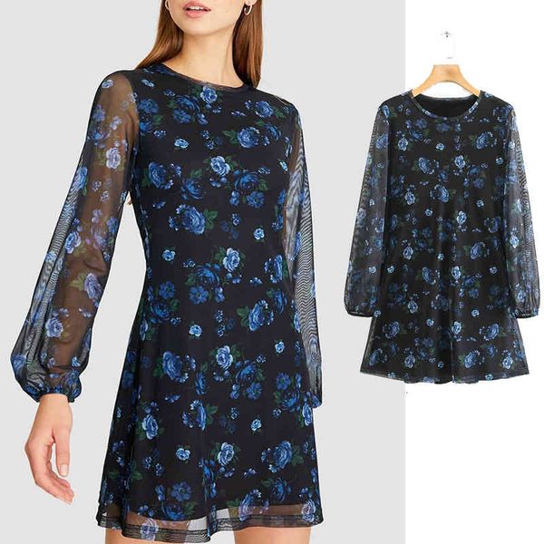 casual dresses fashion net yarn flower printing lantern sleeve ladies o neck slim vestidos spring mini 4xvy, Black;gray
casual dresses fashion net yarn flower printing lantern sleeve ladies o neck slim vestidos spring mini 4xvy, Black;gray