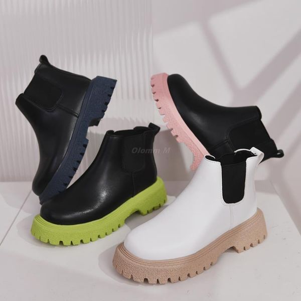 boots c trend brand design women ankle mix color platform chunky heel round toe slip on elastic strap fashion ladies shoes, Black
boots c trend brand design women ankle mix color platform chunky heel round toe slip on elastic strap fashion ladies shoes, Black