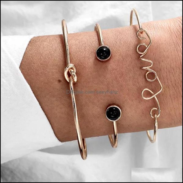bangle bracelets jewelry s1091 fashion vintage bracelet set love knot open circle 3pcs/set drop delivery 2021 q5y7v, Black
bangle bracelets jewelry s1091 fashion vintage bracelet set love knot open circle 3pcs/set drop delivery 2021 q5y7v, Black
