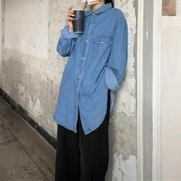 stylish vintage women puff-sleeved casual fashion 2021 autumn denim jackets feminine loose light washed solid chic coats women's, Black;brown
stylish vintage women puff-sleeved casual fashion 2021 autumn denim jackets feminine loose light washed solid chic coats women's, Black;brown