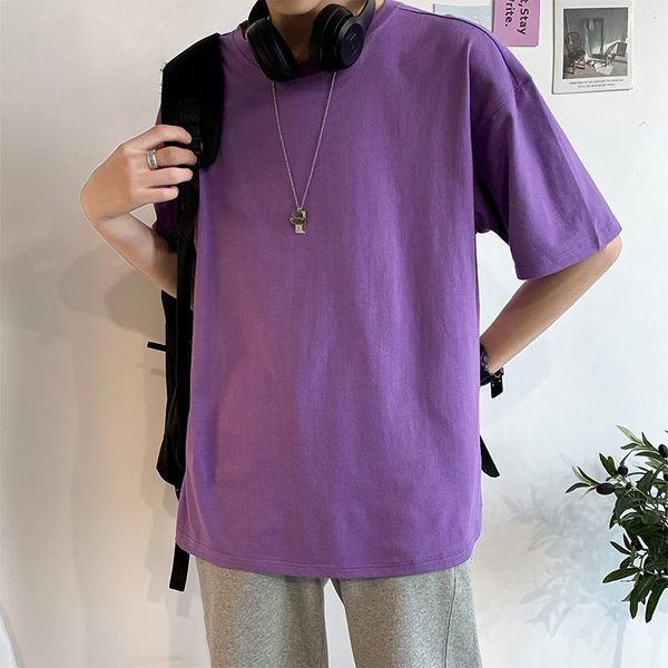 men's t-shirts men 100% cotton summer short drop shoulder sleeve male basic solid tshirts plain o-neck oversize tee shirts man women, White;black
men's t-shirts men 100% cotton summer short drop shoulder sleeve male basic solid tshirts plain o-neck oversize tee shirts man women, White;black