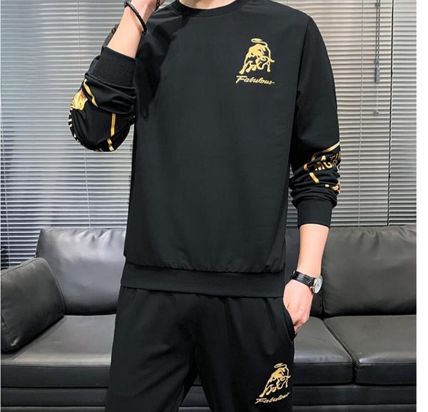 2021 spring and autumn models men's and women's fashion sports and leisure suits youth new handsome two-piece sports sweater suit, Gray
2021 spring and autumn models men's and women's fashion sports and leisure suits youth new handsome two-piece sports sweater suit, Gray