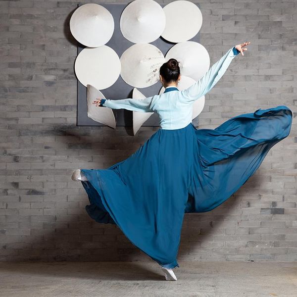 ethnic clothing korean dance costumes female minority stage opening big skirt practice, Red
ethnic clothing korean dance costumes female minority stage opening big skirt practice, Red
