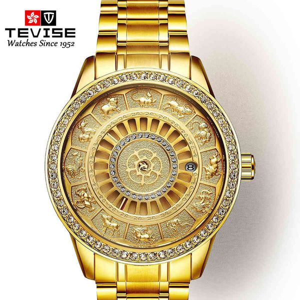 watch swiss tevise diamond inlaid mechanical men's waterproof calendar zodiac, Slivery;brown
watch swiss tevise diamond inlaid mechanical men's waterproof calendar zodiac, Slivery;brown