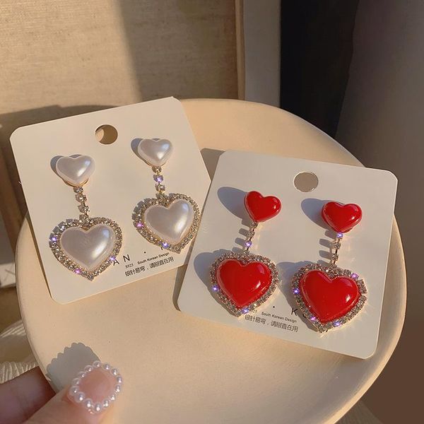high sense retro love pearl earrings for women 2021 temperament long korean zircon jewelry gifts dangle & chandelier, Silver
high sense retro love pearl earrings for women 2021 temperament long korean zircon jewelry gifts dangle & chandelier, Silver