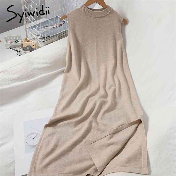 knitted dresses women summer o-neck fashion casual sleeveless side slit a-line midi dress office lady black 210607, Black;gray
knitted dresses women summer o-neck fashion casual sleeveless side slit a-line midi dress office lady black 210607, Black;gray