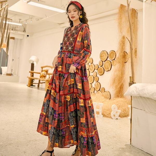 new spring women boho dress eid muslim abaya elegant moroccan kaftan djellaba hijab vestidos islamic clothing summer boho abayas, Red
new spring women boho dress eid muslim abaya elegant moroccan kaftan djellaba hijab vestidos islamic clothing summer boho abayas, Red