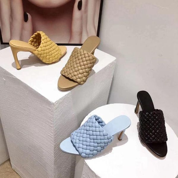 slippers fashion brand design summer weave shoes high heel 11.5cm women open toe buckle casual party slides, Black
slippers fashion brand design summer weave shoes high heel 11.5cm women open toe buckle casual party slides, Black