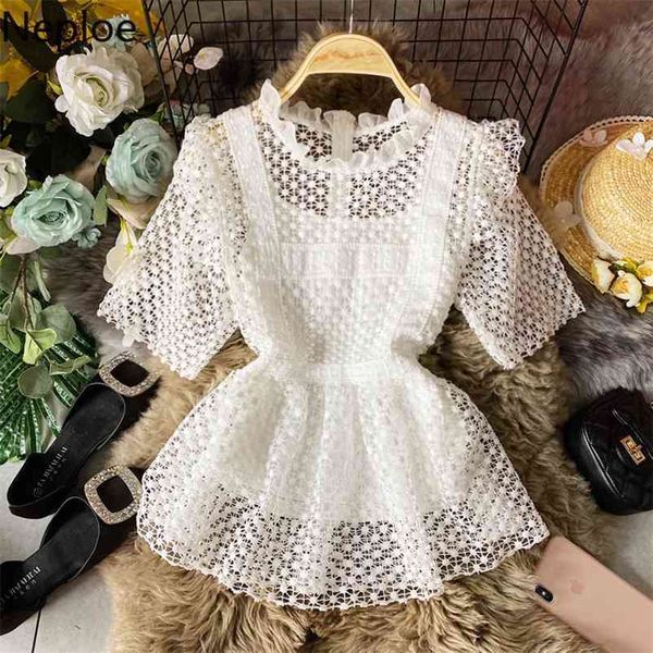 neploe lace shirt women short sleeve o-neck blouse summer hollow-out slim waist short ruffle blusas feminimos 4b017 210323, White
neploe lace shirt women short sleeve o-neck blouse summer hollow-out slim waist short ruffle blusas feminimos 4b017 210323, White