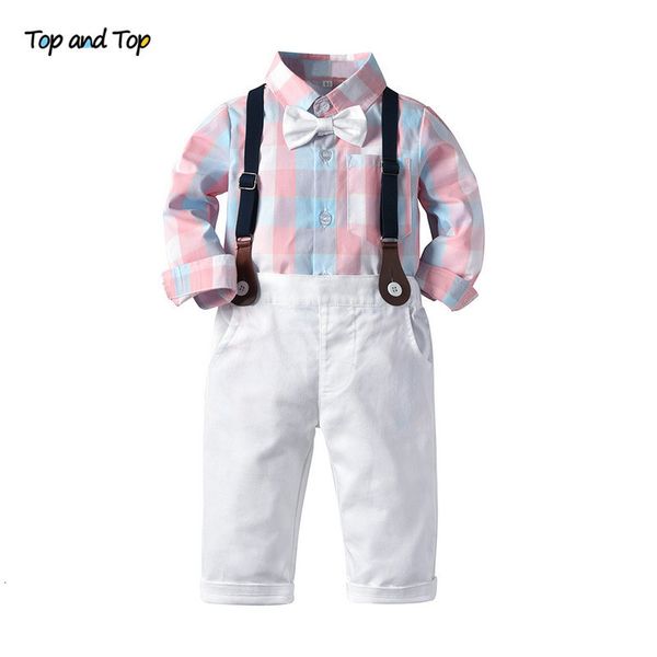 and autumn fashion kids boys casual clothing sets long sleeve plaid bowtie shirt+overalls children gentleman 2pcs suit c0225, White
and autumn fashion kids boys casual clothing sets long sleeve plaid bowtie shirt+overalls children gentleman 2pcs suit c0225, White