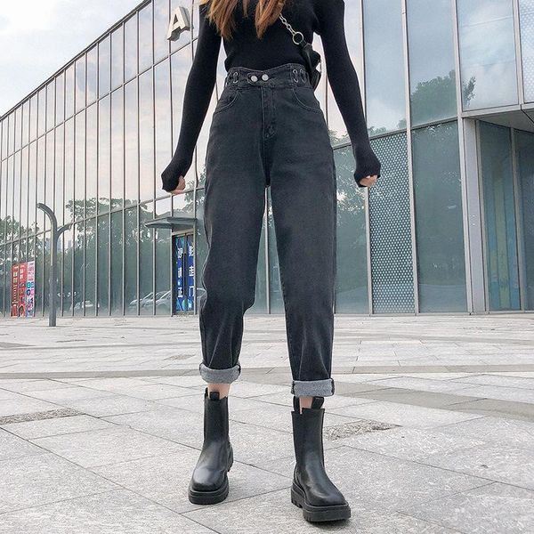 women's jeans spring fall fashion women high waist asymmetrical straight office lady solid color casual loose slim fit harem denim pant, Blue
women's jeans spring fall fashion women high waist asymmetrical straight office lady solid color casual loose slim fit harem denim pant, Blue