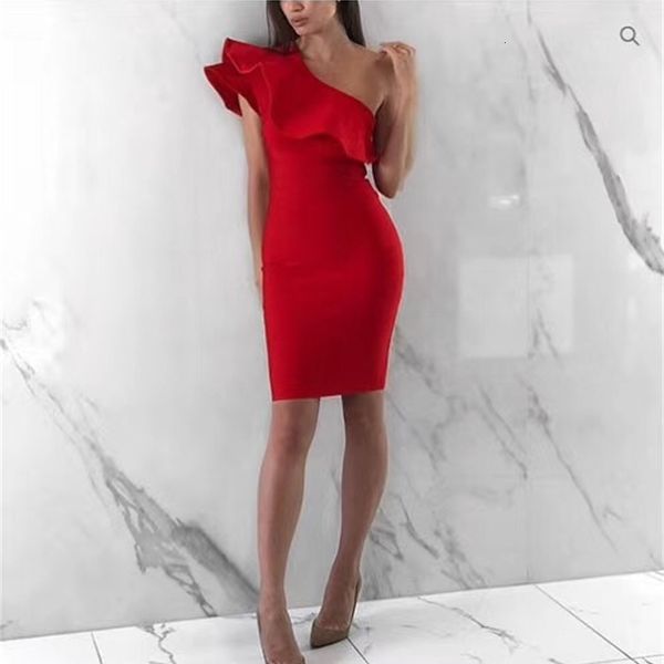 dresses one shoulder ruffles women bandage celebrity designer fashion party vestido, Black;gray
dresses one shoulder ruffles women bandage celebrity designer fashion party vestido, Black;gray