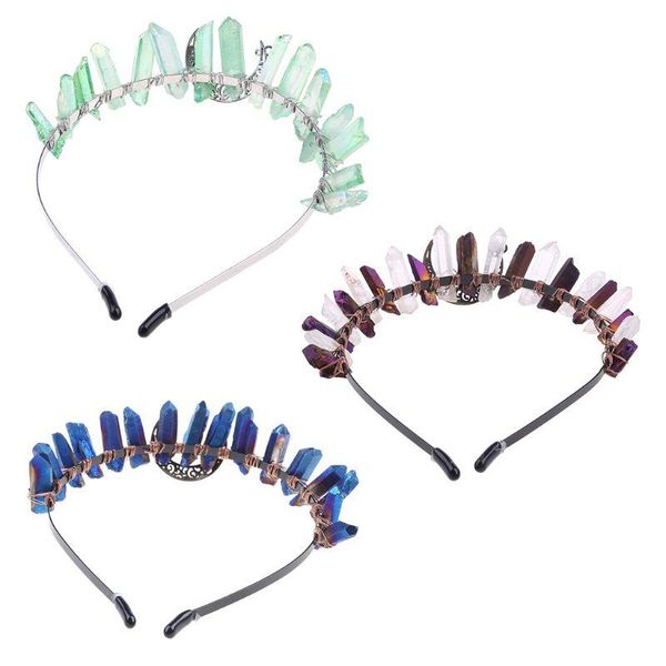 hair accessories boho vintage witch tiara faux raw crystal headband alloy moon angel aura crown, Slivery;white
hair accessories boho vintage witch tiara faux raw crystal headband alloy moon angel aura crown, Slivery;white