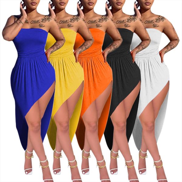 40 ruched sleeveless irregular womens dresses maxi summer off shoulder strapless evening party solid color robe femme, Black;gray
40 ruched sleeveless irregular womens dresses maxi summer off shoulder strapless evening party solid color robe femme, Black;gray