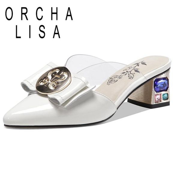 slippers orcha lisa 2021 genuine leather rhinestone shiny ladies pointed toe bowtie crystal strange heel 4.5cm us12 beige a4239, Black
slippers orcha lisa 2021 genuine leather rhinestone shiny ladies pointed toe bowtie crystal strange heel 4.5cm us12 beige a4239, Black