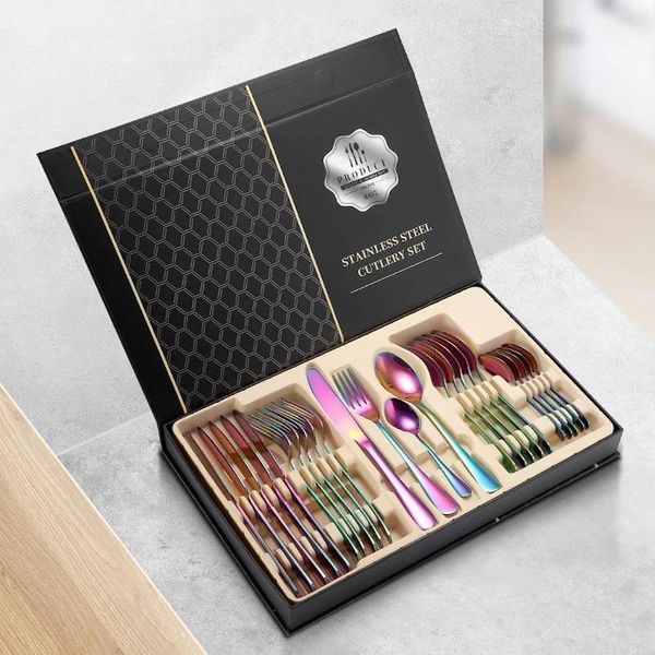 piece cutlery boxed gold plated dinnerware stainless steel western tableware knife fork spoon luxury gift box sets flatware
piece cutlery boxed gold plated dinnerware stainless steel western tableware knife fork spoon luxury gift box sets flatware