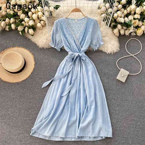 women dresses summer v-neck puff sleeve solid sashes midi dress office lady fashion korean chic vestidos 210531, Black;gray
women dresses summer v-neck puff sleeve solid sashes midi dress office lady fashion korean chic vestidos 210531, Black;gray