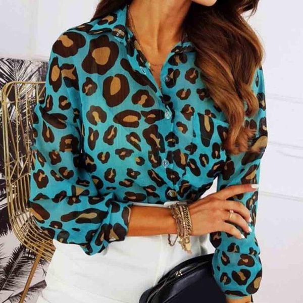 women's blouses & shirts female long-sleeve leopard printed fashion lapel office lady buttons casual blouse spring fall, White
women's blouses & shirts female long-sleeve leopard printed fashion lapel office lady buttons casual blouse spring fall, White