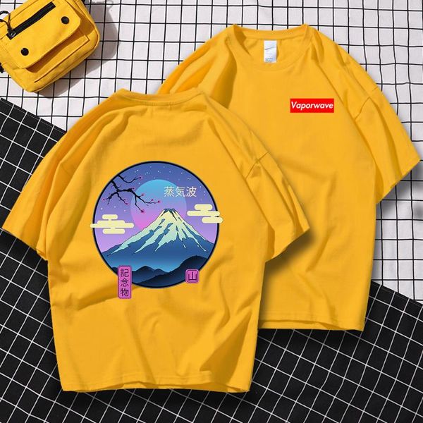 men's t-shirts cherry blossom fuji mountain double-sided print t-shirt men crewneck shirts summer casual loose, White;black
men's t-shirts cherry blossom fuji mountain double-sided print t-shirt men crewneck shirts summer casual loose, White;black