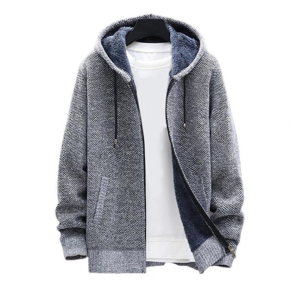 men's sweaters knitted long sleeve men cardigan solid color hooded zipper closure sweater outerwear, White;black
men's sweaters knitted long sleeve men cardigan solid color hooded zipper closure sweater outerwear, White;black