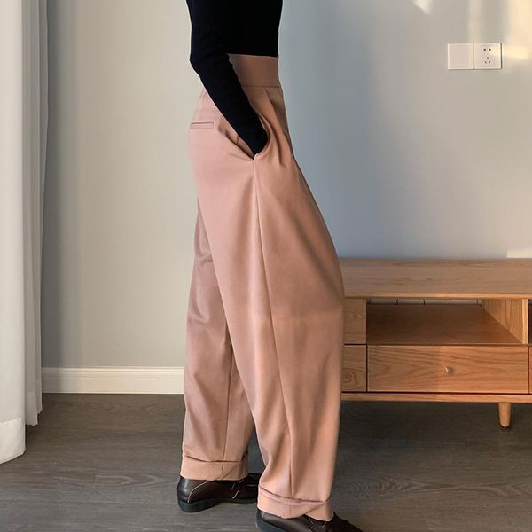women's pants & capris spring fall vintage wide leg cuff women high waist casual loose full length thicken suit office female trousers, Black;white
women's pants & capris spring fall vintage wide leg cuff women high waist casual loose full length thicken suit office female trousers, Black;white