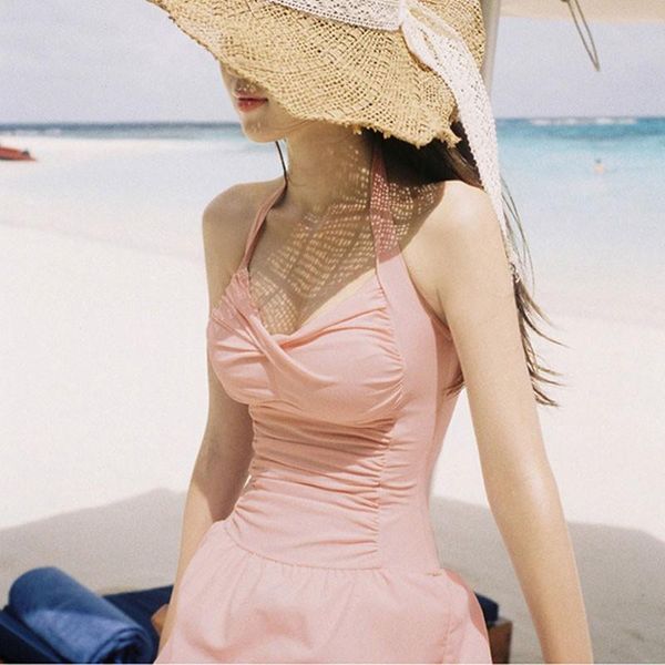 women's swimsuit one-piece tight-fitting backless bikini retro color slling triangle conservative swimwear solid polyester suits
women's swimsuit one-piece tight-fitting backless bikini retro color slling triangle conservative swimwear solid polyester suits