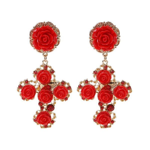 dangle & chandelier baroque sicilian red rose flower filigree earrings cross gold tone enameled leaf deco floral romantic jewelr, Silver
dangle & chandelier baroque sicilian red rose flower filigree earrings cross gold tone enameled leaf deco floral romantic jewelr, Silver