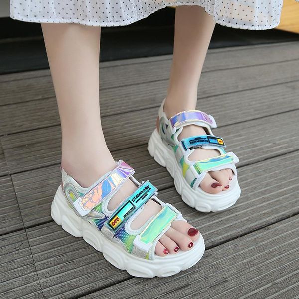 dress shoes chunky sandals female hook & loop thick bottom high heels flat platform woman fashion summer colorful shine women, Black
dress shoes chunky sandals female hook & loop thick bottom high heels flat platform woman fashion summer colorful shine women, Black