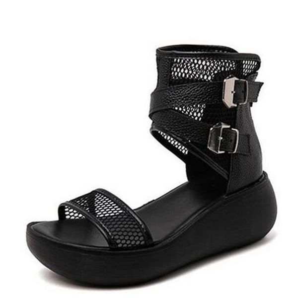 dress shoes 2021 summer cowhide mesh platform woman wedges sandals comfortable wild cool boot fashion casual, Black
dress shoes 2021 summer cowhide mesh platform woman wedges sandals comfortable wild cool boot fashion casual, Black