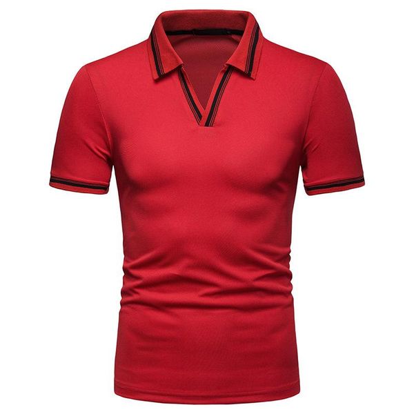 men's polos t-shirt shirt summer tight-fitting slim v-neck loose short-sleeved casual high-quality top, White;black
men's polos t-shirt shirt summer tight-fitting slim v-neck loose short-sleeved casual high-quality top, White;black