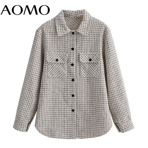 women's jackets aomo women beige plaid oversized tweed jacket 2021 autumn winter pockets loose style long sleeve coats female 1f226a, Black;brown
women's jackets aomo women beige plaid oversized tweed jacket 2021 autumn winter pockets loose style long sleeve coats female 1f226a, Black;brown