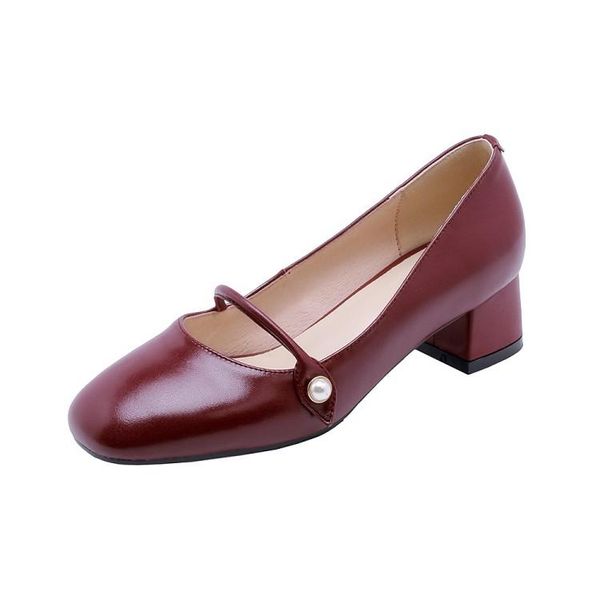 dress shoes kmeioo cowskin office women round toe pumps retro chunky heels elegant block shallow med, Black
dress shoes kmeioo cowskin office women round toe pumps retro chunky heels elegant block shallow med, Black