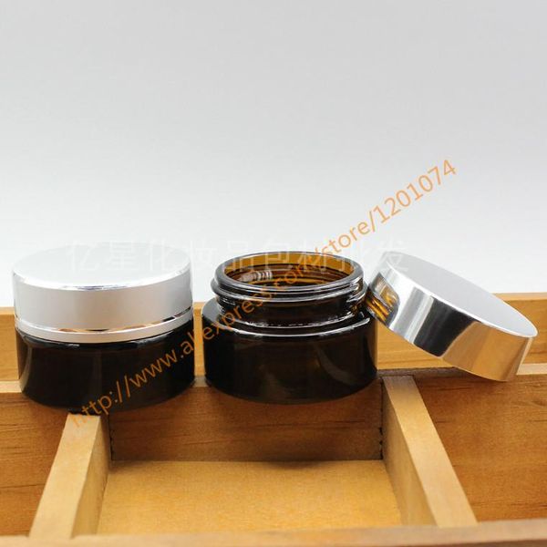 20g Brown/amber Glass Cream Jar With Shiny Silver/black/gold/matte Silver Aluminum Lid,20 Gram Cosmetic Jar,for Sample/eye Storage Bottles &
20g Brown/amber Glass Cream Jar With Shiny Silver/black/gold/matte Silver Aluminum Lid,20 Gram Cosmetic Jar,for Sample/eye Storage Bottles &