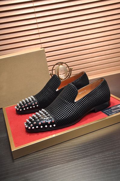 mens elegant business party wedding dress shoes fashion red bottom spike toe oxfords shoes outdoor men brand casual walking shoes size 38-44, Black
mens elegant business party wedding dress shoes fashion red bottom spike toe oxfords shoes outdoor men brand casual walking shoes size 38-44, Black