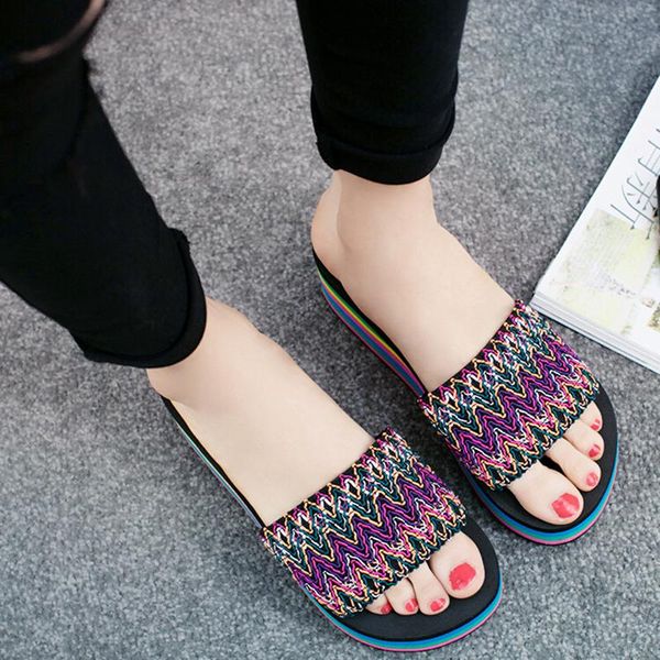 women slippers sandals 2021 summer beach female ladies home slipper high wedge heels fashion leopard striped, Black
women slippers sandals 2021 summer beach female ladies home slipper high wedge heels fashion leopard striped, Black