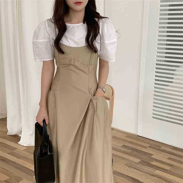 chic white romance elegant ol summer solid loose shirts + dresses two piece suits sets 210525
chic white romance elegant ol summer solid loose shirts + dresses two piece suits sets 210525
