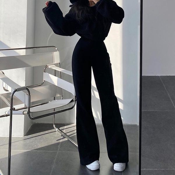 women's pants & capris womengaga high street elastic waist solid color flare for women spring autumn thick casual female trouser bsxm, Black;white
women's pants & capris womengaga high street elastic waist solid color flare for women spring autumn thick casual female trouser bsxm, Black;white
