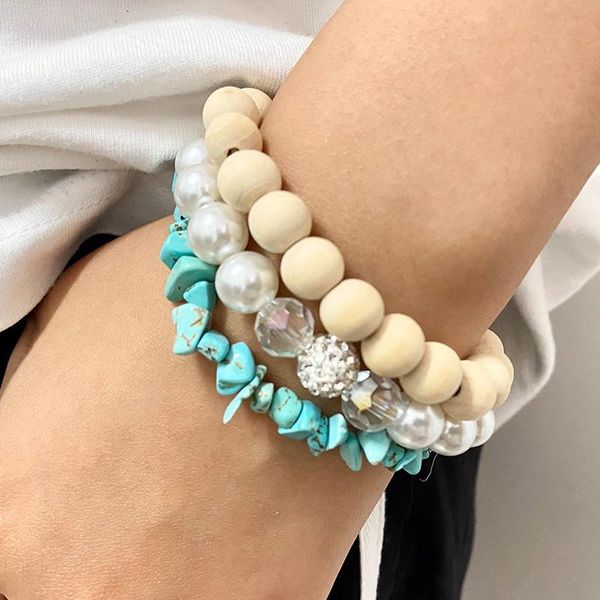 beaded, strands multi layered imitation crystal pearl wood beads natural stone bracelet for women boho ethnic style personality jewely, Black
beaded, strands multi layered imitation crystal pearl wood beads natural stone bracelet for women boho ethnic style personality jewely, Black