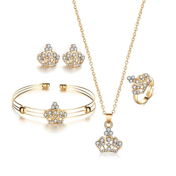 earrings & necklace luxury crystal crown earring bracelet set for women wedding party zinc alloy jewelry gift, Silver
earrings & necklace luxury crystal crown earring bracelet set for women wedding party zinc alloy jewelry gift, Silver