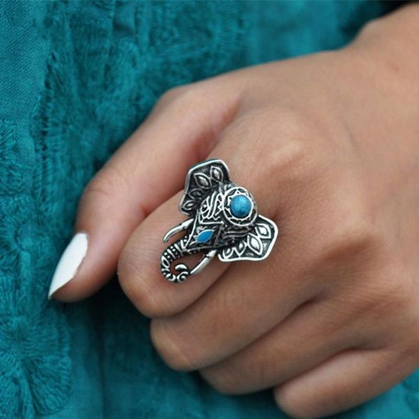 cluster rings boho silver plated elephant head for women turquoises adjustable open index finger ring vintage metal ethnic party jewelry, Golden;silver
cluster rings boho silver plated elephant head for women turquoises adjustable open index finger ring vintage metal ethnic party jewelry, Golden;silver