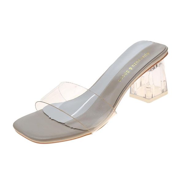 summer high heels woman sandals crystal heel transparent ladies square toe beach slippers zapatillas mujer d084, Black
summer high heels woman sandals crystal heel transparent ladies square toe beach slippers zapatillas mujer d084, Black