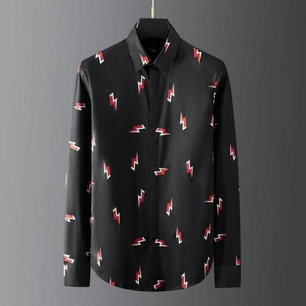 men's casual shirts fashion men print cotton trip traveling black long sleeve slim square collar business male oversize, White;black
men's casual shirts fashion men print cotton trip traveling black long sleeve slim square collar business male oversize, White;black