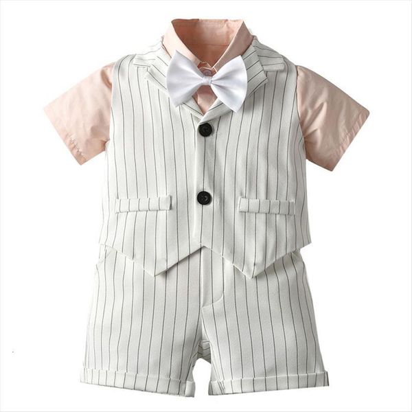 kids boys summer vest shorts tie shirt 3pcs clothing set gentleman wedding dress children stripe party formal wear suit, Black
kids boys summer vest shorts tie shirt 3pcs clothing set gentleman wedding dress children stripe party formal wear suit, Black