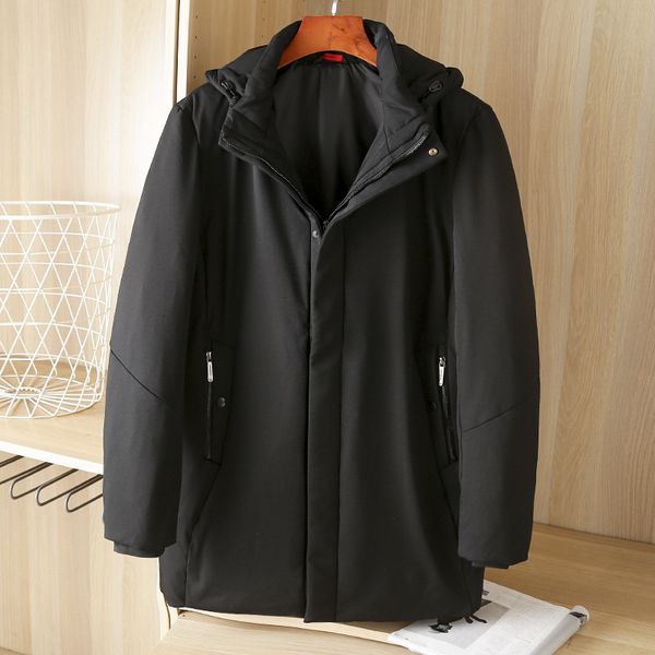 winter down et men's white duck light and warm st collar hooded medium long casual coat 18821, Black
winter down et men's white duck light and warm st collar hooded medium long casual coat 18821, Black