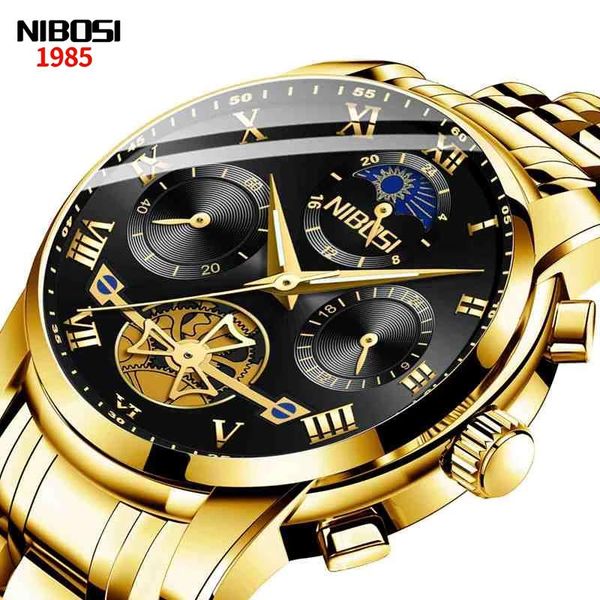 wristwatches nibosi men gold quartz watch mens watches 24 hour moon phase luminous waterproof chronograph relogio masculino, Slivery;brown
wristwatches nibosi men gold quartz watch mens watches 24 hour moon phase luminous waterproof chronograph relogio masculino, Slivery;brown