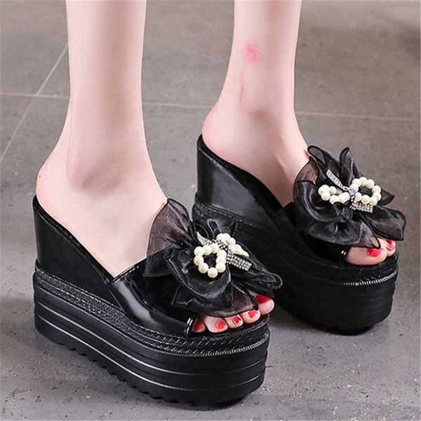 slippers summer chunky 12cm wedges open toe super high heel sandals crystal beads lace butterfly-knot women's platform, Black
slippers summer chunky 12cm wedges open toe super high heel sandals crystal beads lace butterfly-knot women's platform, Black
